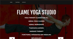 Desktop Screenshot of flameyogastudio.co.uk